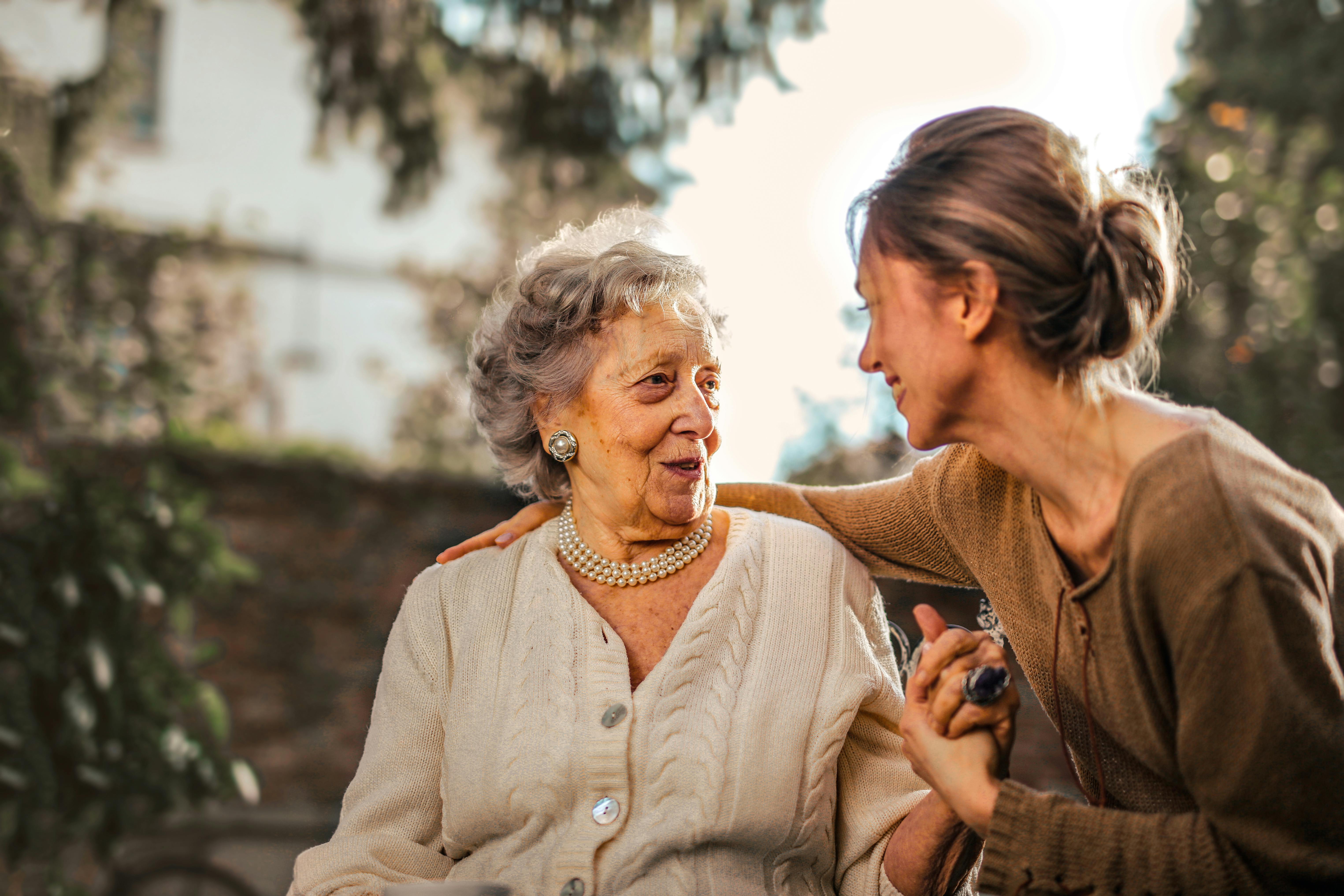 Caregiver with elderly woman